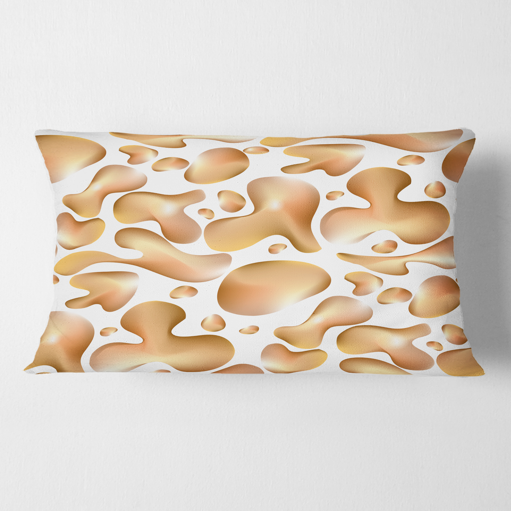 Designart Liquid Gold I' Mid-Century Modern Throw Pillow - 12x20