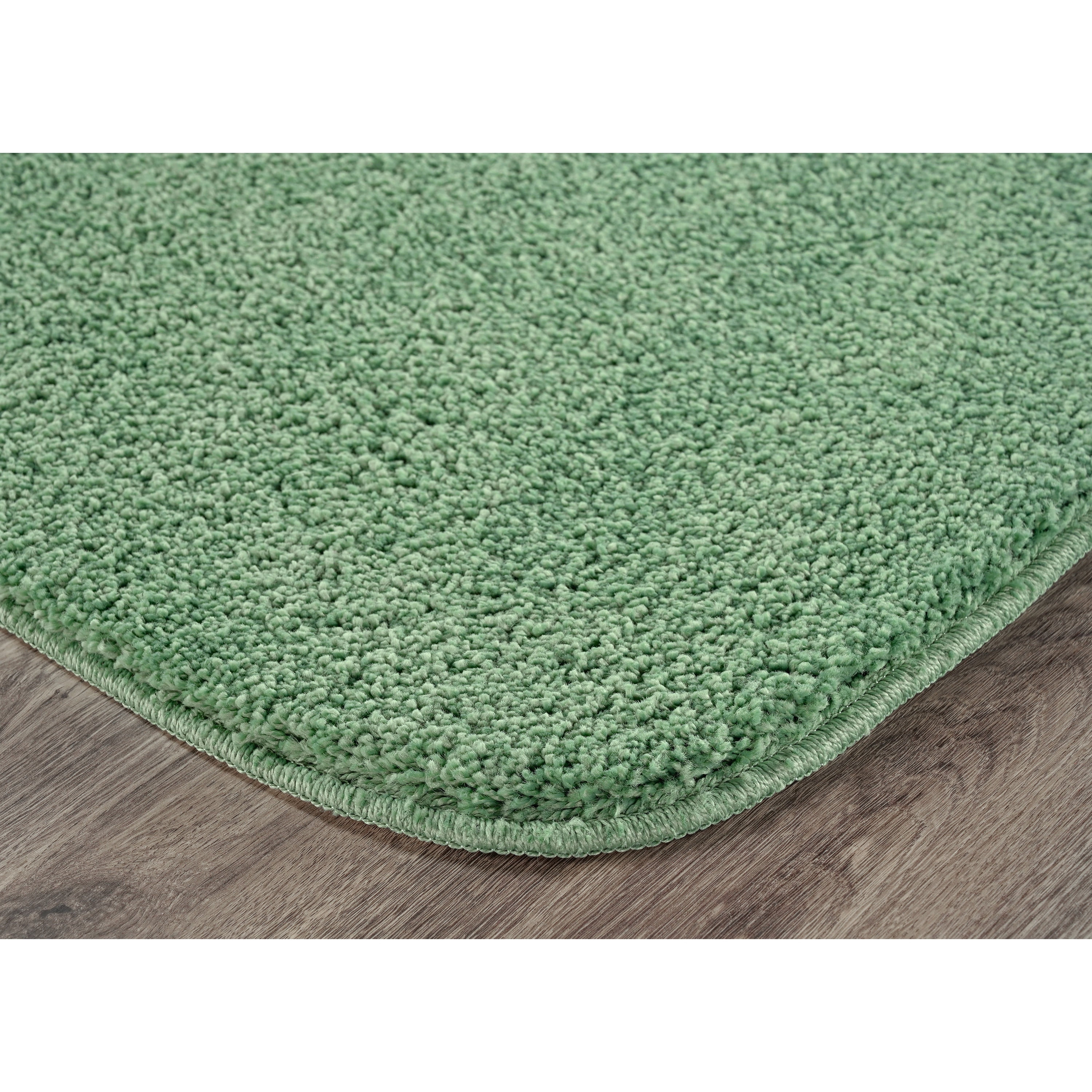 Garland Rug Sedona Washable Bath Rug Set, 4 Piece Set (2 Bath Rugs, Contour Rug, Runner Rug) Deep Fern