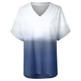 thumbnail image 6 of Summer Savings Evergreen Lenago Womens Tops Fashion Gradient Printed Blouse V-neck Short Sleeve Tunic Tops Casual Summer Long Shirts for Women to Wear with Leggings, 6 of 7