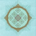 thumbnail image 1 of Ahgly Company Tapis d'Intérieur Lavable en Machine Carré Bleu Électrique Transitionnel, 4 Pieds Carré, 1 of 7