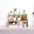 thumbnail image 2 of Countertop Bamboo Plant Shelf Bamboo Flower Pot Stand Balcony Flower Rack Cabinet Organizer Multi-Function DIY, 2 of 8