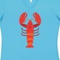 thumbnail image 4 of Inktastic Lobster Distressed Ocean Creature Women's V-Neck T-Shirt, 4 of 5
