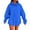 Blue, variant on TQWQT Womens Oversized Sweatshirts Blue Hoodie Long Sleeve Cute Plus Size Hoodie Plain Hooded Sweatshirts Y2k Hoodies with Pockets Blue 2XL