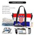 thumbnail image 5 of Women Men Croatian Flag Gym Duffel Bag Travel Carry On Weekender Overnight Tote Personal Item Bag, 5 of 6