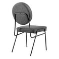 thumbnail image 4 of Side Dining Chair, Charcoal Grey Gray, Fabric, Mid Century Kitchen Cafe Bistro Hospitality Restaurant, Modern Contemporary HB34614, 4 of 9