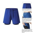 thumbnail image 7 of Men's Running Shorts, 2-in-1 Stealth Short, Summer Quick-Drying Breathable Double-Layer Anti-Slip Three-Quarter Training Fitness Running Gym Yoga Outdoor Sports Shortsshorts, 7 of 7