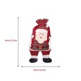 thumbnail image 2 of sweethay Bolsa con cordón de Navidad de Papá Noel, bolsillo de caramelo de Año Nuevo, tela no tejida, bolsa de encaje de felpa corta, embalaje de Kits de decoración para fiestas METRO sweethay HA069983-02B, 2 of 6