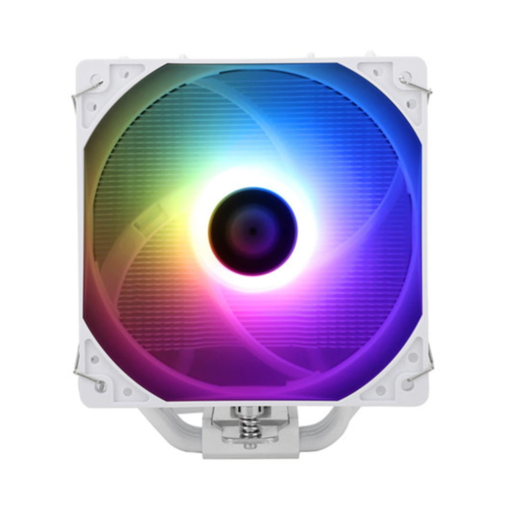 Oasiva TL-AX120 R-SE WHITE ARGB CPU Air Cooler, 4 Heat Pipes, TL-C12CW-S PWM Quiet Fan CPU Cooler with S-FDB Bearing