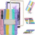thumbnail image 3 of Étui de Protection en Silicone pour Samsung Galaxy Tabs7+/Tabs7fe/Tabs8+3 Couches, 3 of 5