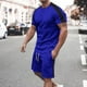 thumbnail image 2 of Mens Pantalones Casuales Cuello Redondo Impresión de Manga Corta Blusa Y Pantalones Cortos Traje, Pantalones de Traje para Hombres, 2 of 7
