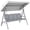Light Grey, variant on Outsunny 3-Seat Patio Swing Chair, Outdoor Porch Swing Glider, Light Brown