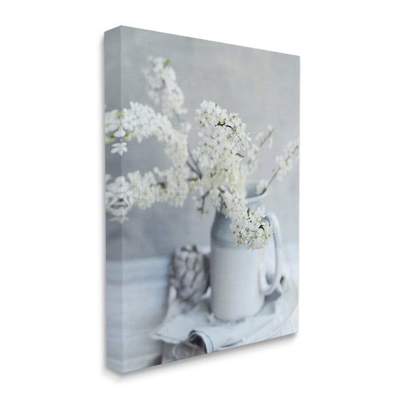 Stupell Industries White Blossom Florals in Soft Country Mug,24 x 30,Designed by Sarah Gardner