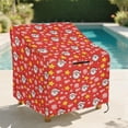 thumbnail image 2 of Renewold Patio Outdoor Chair Covers Waterproof Stacking Seat Cover Funiture Covering Christmas Decor for Lawn Lounge Seat, Swivel, Rocking Chairs, 32"W x 35"D x 36"H, Santa Claus Star Ho Ho Ho Red, 2 of 7