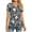 Gray#01, variant on JTZGDY Henley Tops for Women Dressy Casual Summer Boho Floral Pattern Printed Short Sleeve Button V Neck Graphic T-Shirts Loose Oversized Tunic Blouse Beige#01 M