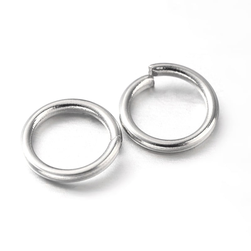 1000pcs PVD Vacuum Plating & Long-Lasting Brass Open Jump Rings 21 Gauge 4x0.7mm Inner Diameter: 2.4mm