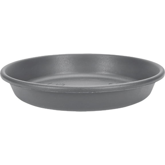 The HC Companies Plant Saucer Round - Drainage Holes - 10" Warm Gray