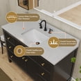 thumbnail image 6 of 48" Fully Assembled Single Bathroom Vanity with Engineered Stone Top, Ceramic Sink, Hand Paint, 6 of 10