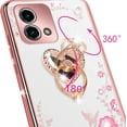thumbnail image 4 of nancheng Kickstand Cell Phone Case with Lanyard Strap for Motorola Moto G Stylus, Rose Butterfly, 4 of 8