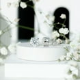 thumbnail image 5 of Rosec Jewels Round Shape Moissanite Solitaire Stud Earrings for Women - 8 mm, 14K White Gold, 5 of 8