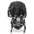 thumbnail image 5 of Headwrap CHECKERED FLAGS & SKULLS Hot Leathers Premium Bandana DuRag Sweatband, 5 of 7
