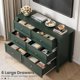 thumbnail image 5 of Cómoda Moderna de 6 Cajones - Cajonera Ancha de Madera con Amplio Espacio de Almacenamiento y Herrajes Metálicos - Ideal para Dormitorio, Habitación Infantil o Sala - Verde Oscuro, 5 of 6