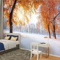 thumbnail image 2 of Peel and Stick Wallpaper first days winter Modern Art Wall Mural Decor Self Adhesive and Removable 100in x 144in, 2 of 8