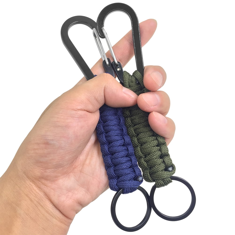 5Pack Paracord Keychain Clip Braided Lanyard Ring Hook Clip with Lanyard  Clip for Keys Knife Flashlight Outdoor Camping Hiking Backpack Fit Men  Women 