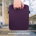 thumbnail image 3 of FINPAC 11 Inch Tablet Sleeve Case Shoulder Bag for 11" iPad Pro (2018-2024), 10.9" iPad 10th Gen (2022), 10.9" iPad Air 5/4 (2024/2022/2020), 10.2" iPad, Surface Go 4/3/2, Galaxy Tab, Purple, 3 of 7