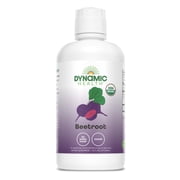 Dynamic Health Organic Beetroot Dietary Supplement | No Added Sugar, Artificial Color, Preservatives, No Gluten or BPA | 32oz, 32 Serv