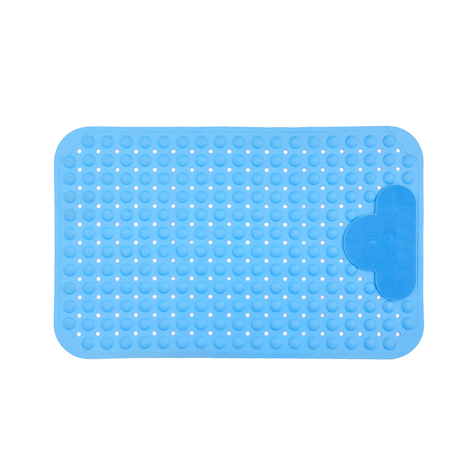 Lomubue Bath Mat Suction Cup Drain Hole Bubble Design Antifall Non