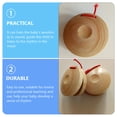 thumbnail image 3 of Miangastore 12Pcs Castanet Percussion Wooden Music Instrument Beige Plaything, 3 of 8