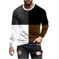 thumbnail image 2 of Blusas y camisas de manga larga con cuello redondo para hombre, estilo casual, cuello redondo, manga larga, estampado, blusa para hombre, 2 of 4