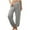 Grey, variant on Womens Slacks Thin Breathable Spring Summer Wide Leg Casual Pants Elastic Waisted Trousers with Pockets Flowy Pants for Women Purple L