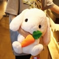thumbnail image 1 of Conejito de Pascua de peluche, conejo de Pascua, muñeco de peluche, conejo de peluche blanco con zanahoria, regalo perfecto de cumpleaños y Año Nuevo para niños, 1 of 9