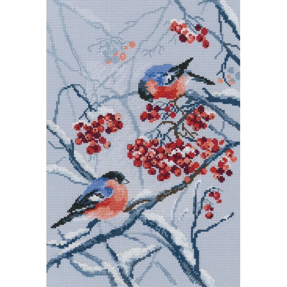Bullfinches in Rowanberries M578 Counted Cross Stitch Kit