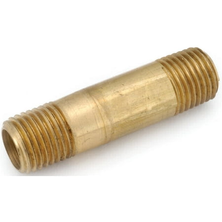 Brass Plumbing Pipe - Anderson 736113-0440 Pipe Nipple, 1/4 in, NPT, 2-1/2 in L, Red? Brass