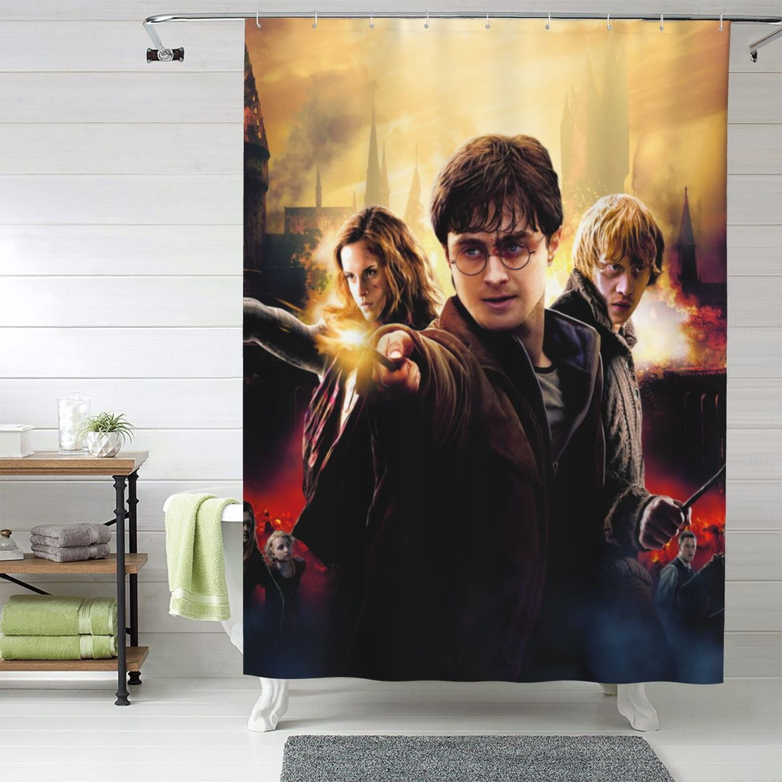 Harry Potter Marauders Map Shower Curtain Bathroom Decor Polyester  Waterproof Bath Curtains With Hooks 60x72 Inches