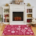 thumbnail image 6 of Mohawk Home Prismatic Snowflakes Red Contemporary Theme Christmas Precision Printed Scatter, 1'6"x2'6", Red, 6 of 6