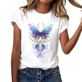thumbnail image 4 of Guluxicc Womens Graphic T Shirts Crew Neck Casual Classic Comfy Trendy T Shirts for Women, 4 of 7