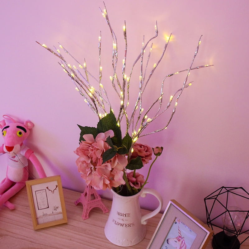 minlop 1Pack Branch Lights Battery Powered LED Decorative Floral Lights Tall Vase Filler Willow Twig Lighted Branches for Home Decoration 
