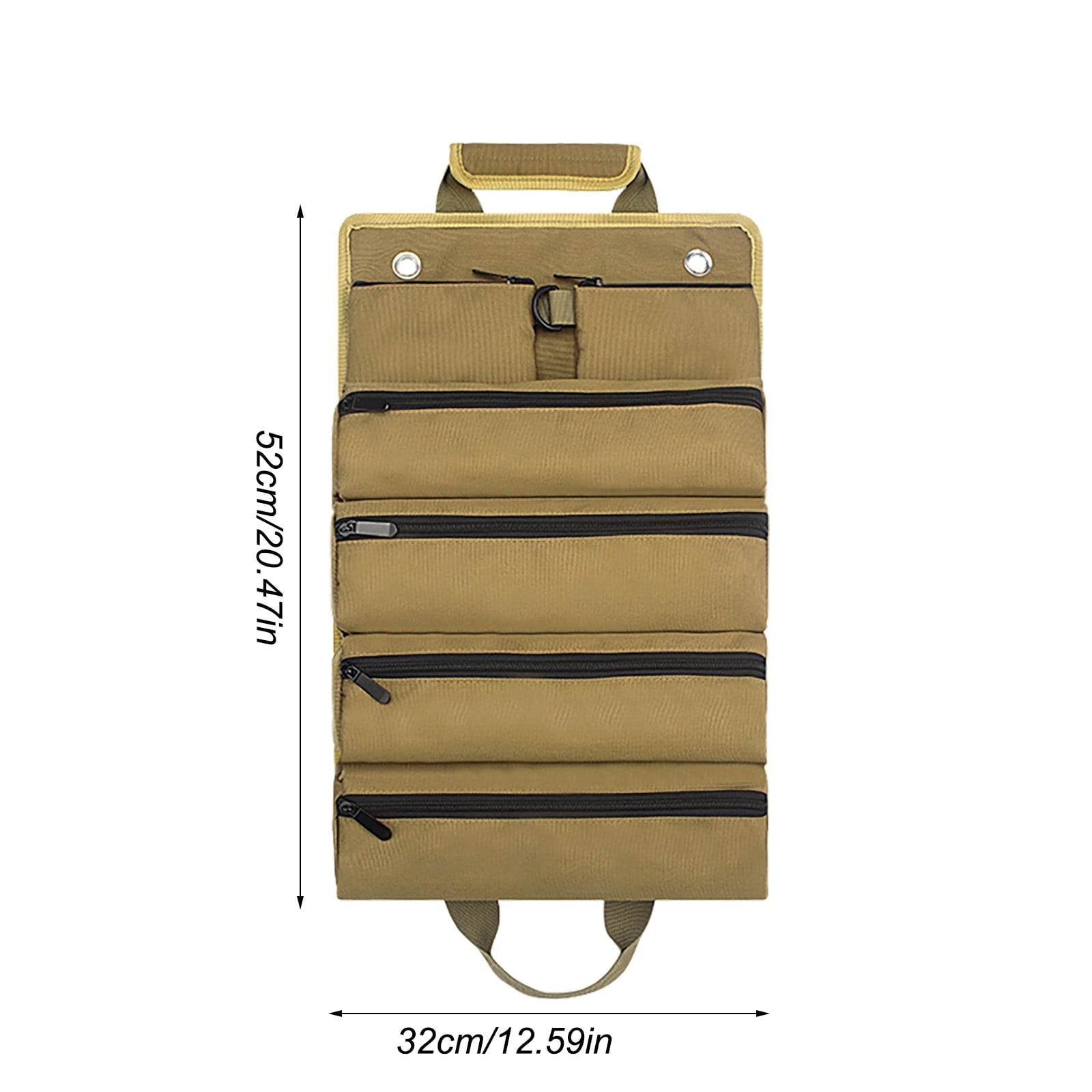 Heavy-Duty 1000D Tool Roll Bag – 40x30cm Foldable Organizer for Mechanics, Travel & Emergency Kits