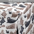 thumbnail image 4 of Sea Animals Dog Crate Cover, Seals Illustration Sea Lion Exotic Tropical Comic Graphic Wild Ocean, Easy to Use Pet Kennel Cover Small Dogs Puppies Kittens, 7 Sizes, Cadet Blue Mauve, by Ambesonne, 4 of 6