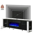 thumbnail image 6 of VANACC Fireplace TV Stand, 70" Entertainment Center LED Lights, U-Shaped Legs, Black, 6 of 7