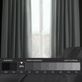 thumbnail image 5 of Half Price Drapes Vista Grey Bellino Textured Faux Linen Room Darkening Curtains For Bedroom & Living Room Curtains(1 Panel), Curtains 96 Inches Long, 50W X 96L, 5 of 12