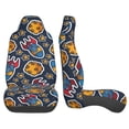 thumbnail image 4 of ZICANCN Car Seat Covers Front Seats Only, Cartoon Alien Galaxy Star Automotive Seat Covers Protectors for Cars Trucks Suv 2 Pack, 4 of 8
