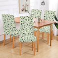 thumbnail image 2 of Yayeee 2 Pack Dining Chair Covers Stretch Parson Chairs Slipcovers Seat Protector, Green Triangles Pattern, 2 of 6