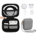 thumbnail image 1 of Étui de Protection et de Rangement pour Voyage pour Étui Airpods, Design en Vedette, Pochettes en Maille pour Étui Airpods, Chargeur Mural et Câble, (Or Rose) Gris, 1 of 5