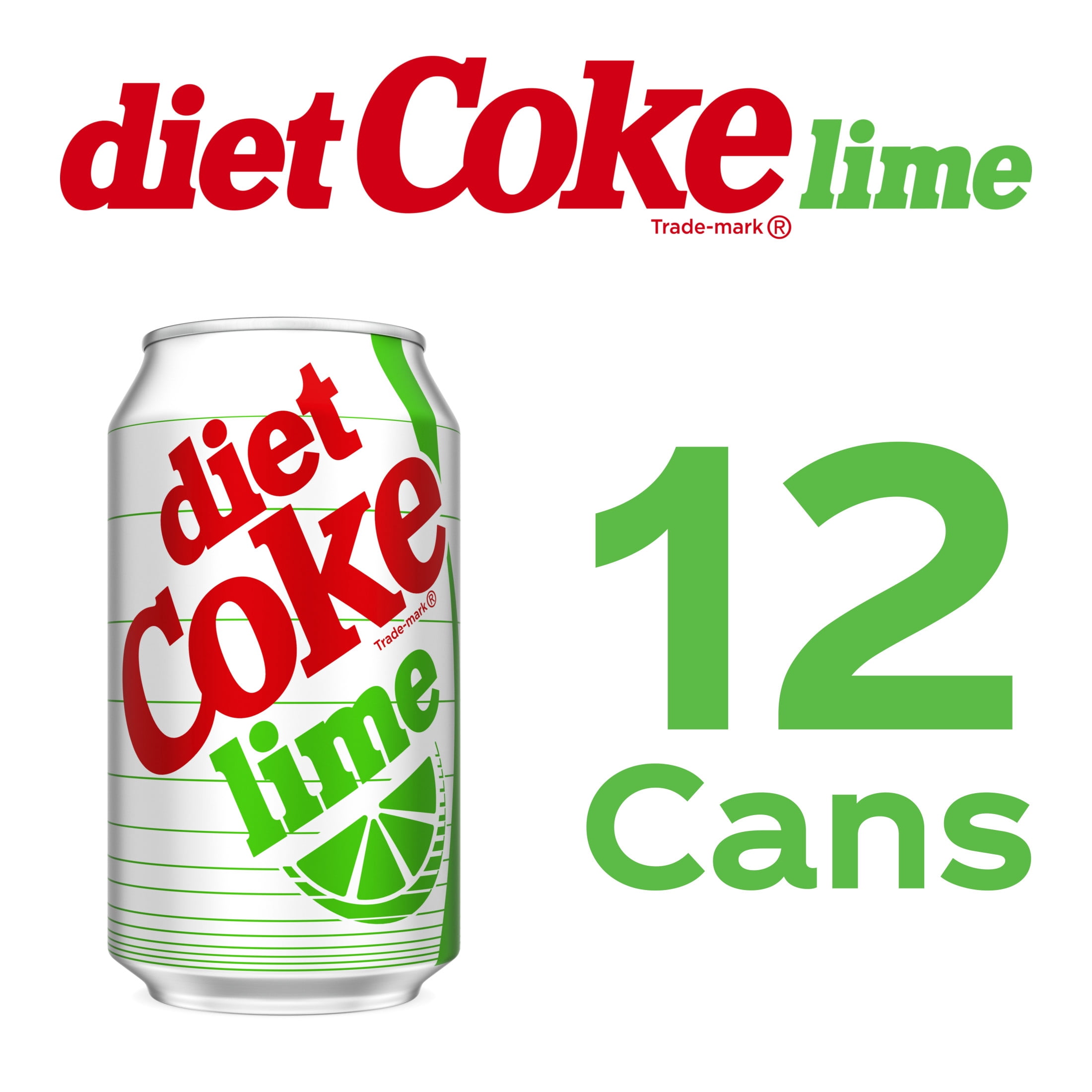 Diet Coke Lime Soda Soft Drink, 12 fl oz, 12 Pack Fridge Pack Cans