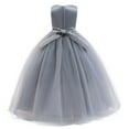 thumbnail image 2 of Little & Big Girls Flower Waist Long Pageant Princess Dress Q534 Size 7-16, 2 of 8