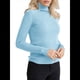 thumbnail image 1 of Suéteres Acanalados para Mujer, Lindos Suéteres de Punto de Cuello Alto, Ajustados y Cálidos Azul un Tamaño, 1 of 9